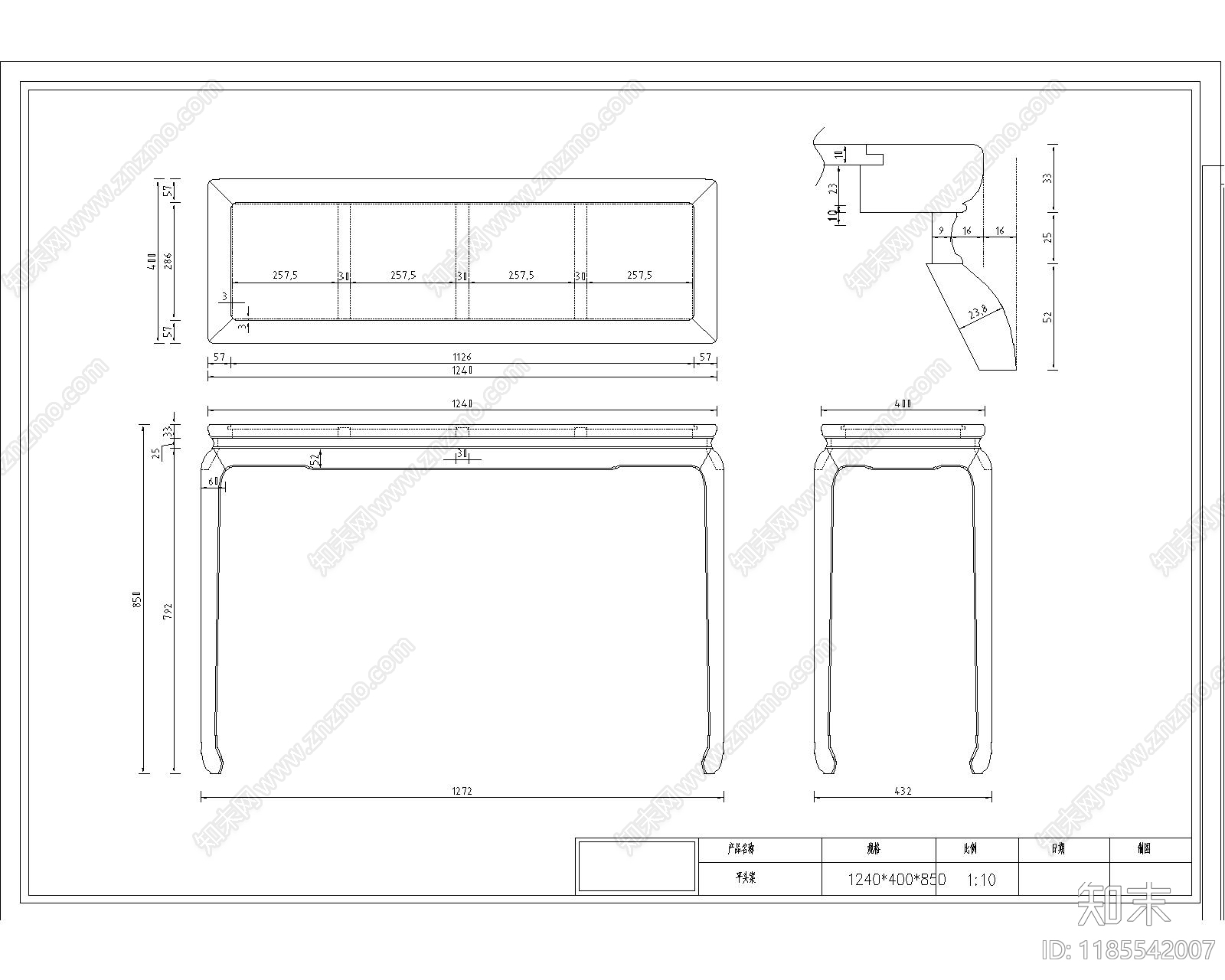 新中式中式综合家具图库施工图下载【ID:1185542007】