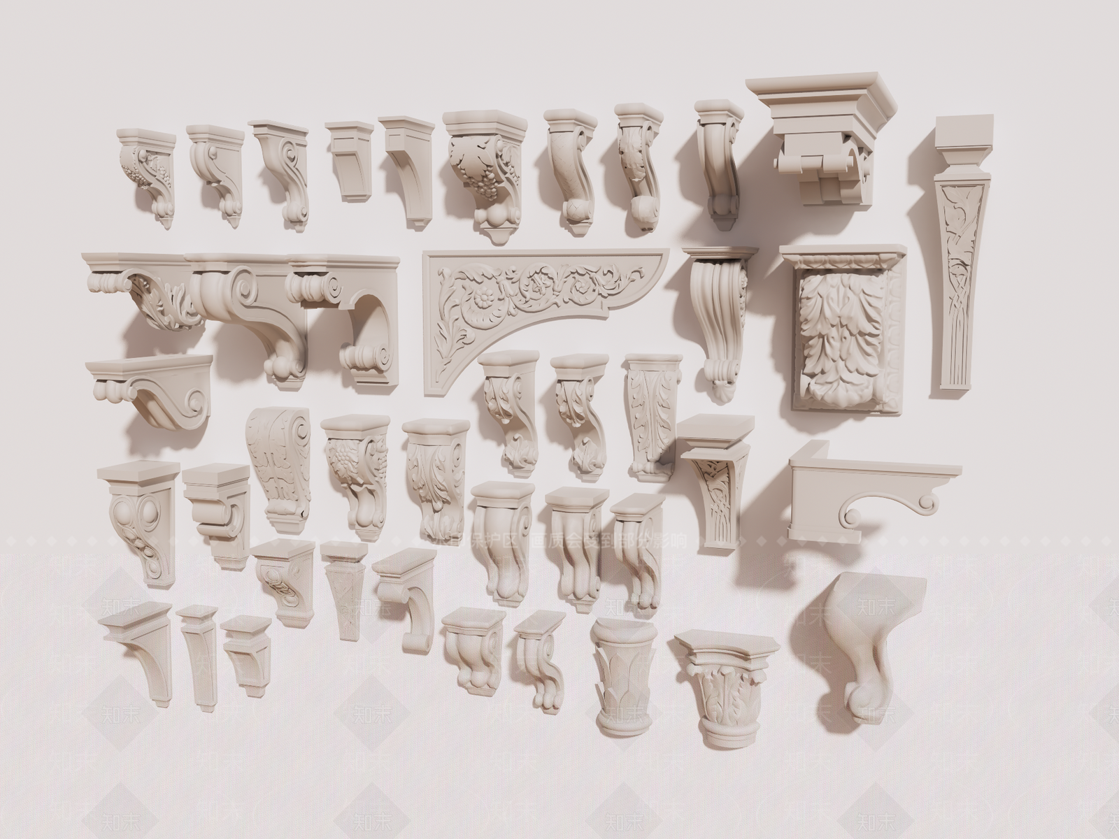 法式欧式雕花SU模型下载【ID:1185550556】