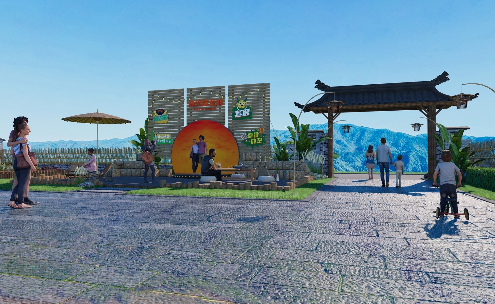 现代民宿建筑SU模型下载【ID:1185551708】