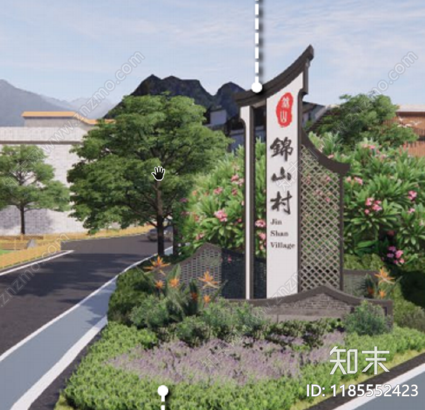 现代景墙施工图下载【ID:1185552423】