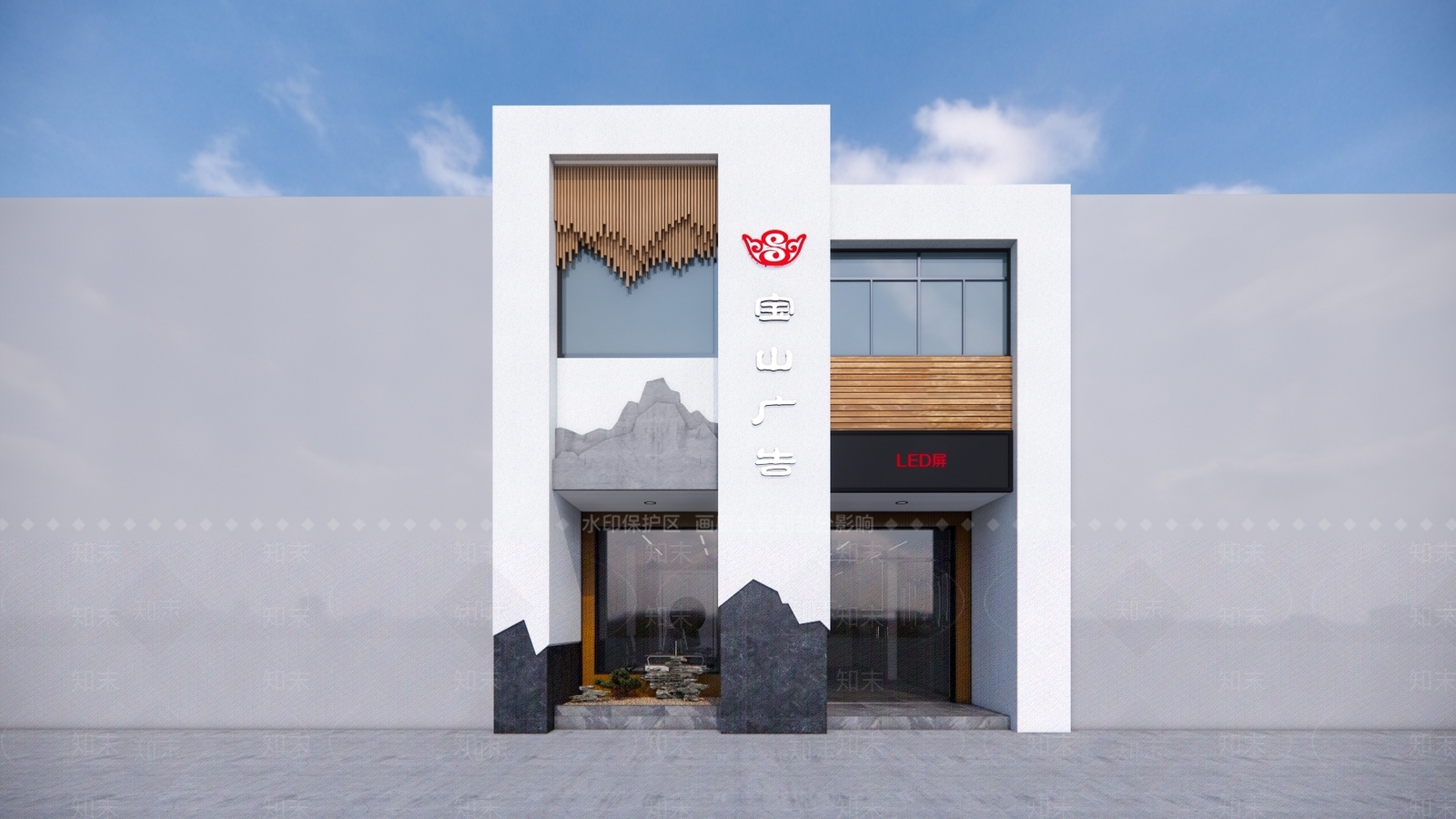 新中式其他店铺SU模型下载【ID:1185570099】