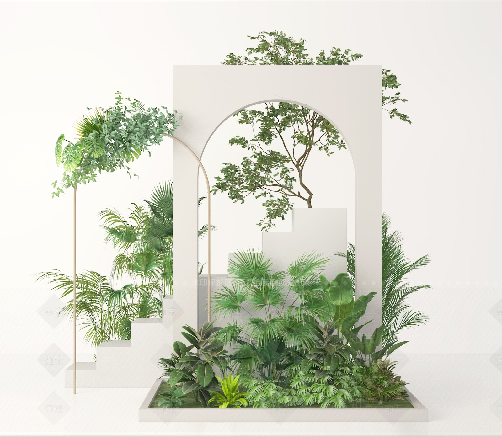 植物组合SU模型下载【ID:1185571865】