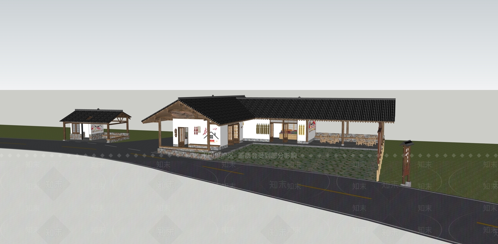 中式新中式其他公共建筑SU模型下载【ID:1185574215】