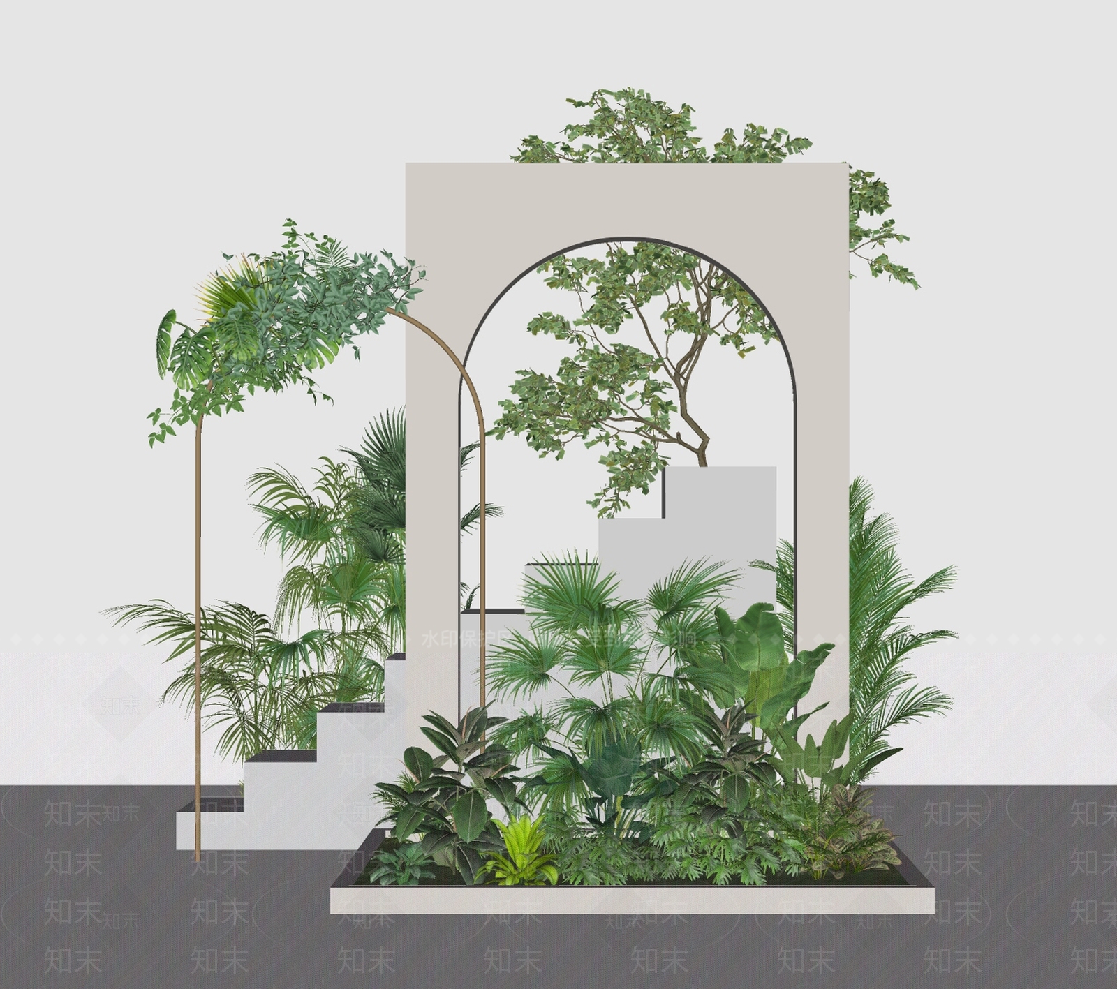 植物组合SU模型下载【ID:1185571865】
