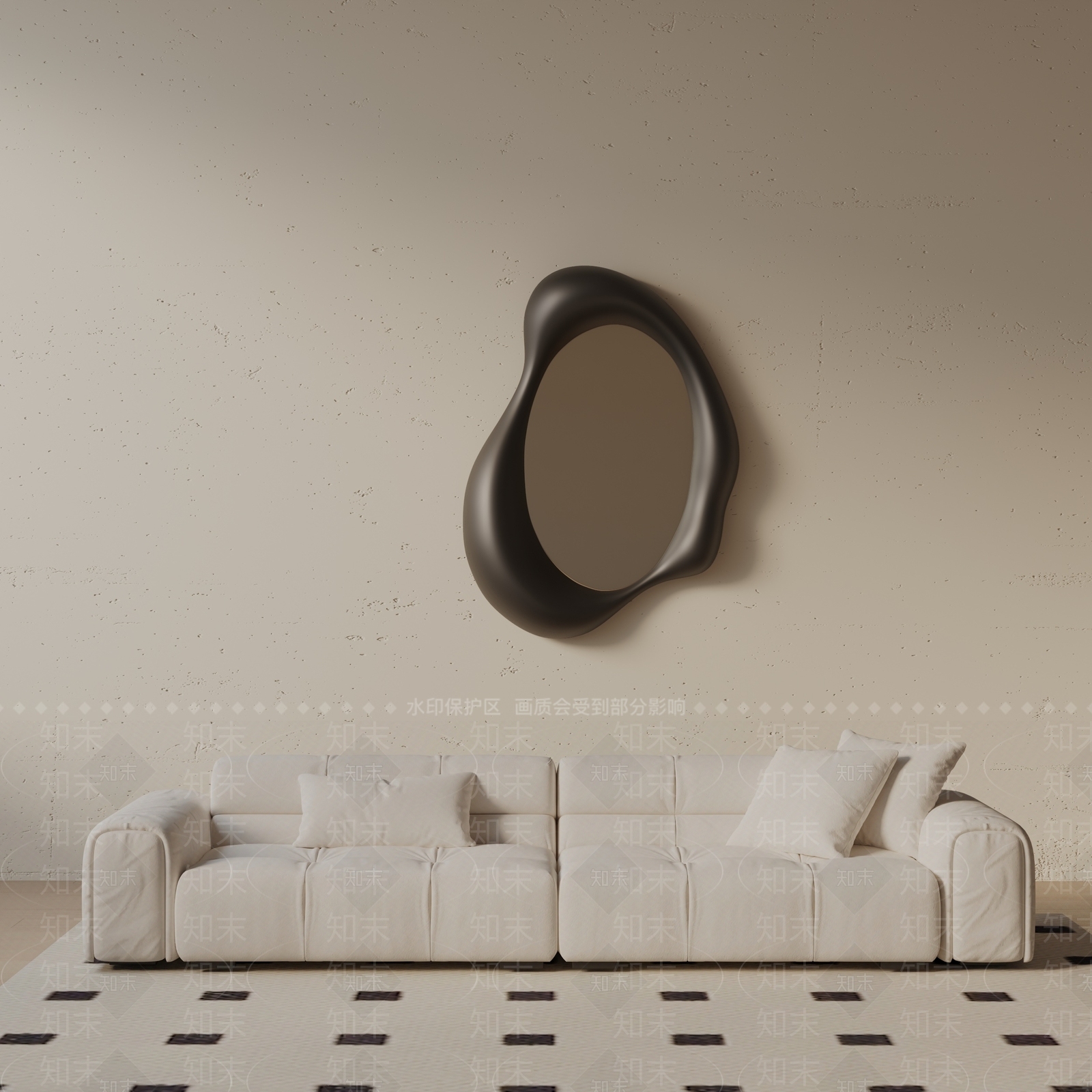 现代三人沙发3D模型下载【ID:1185573510】