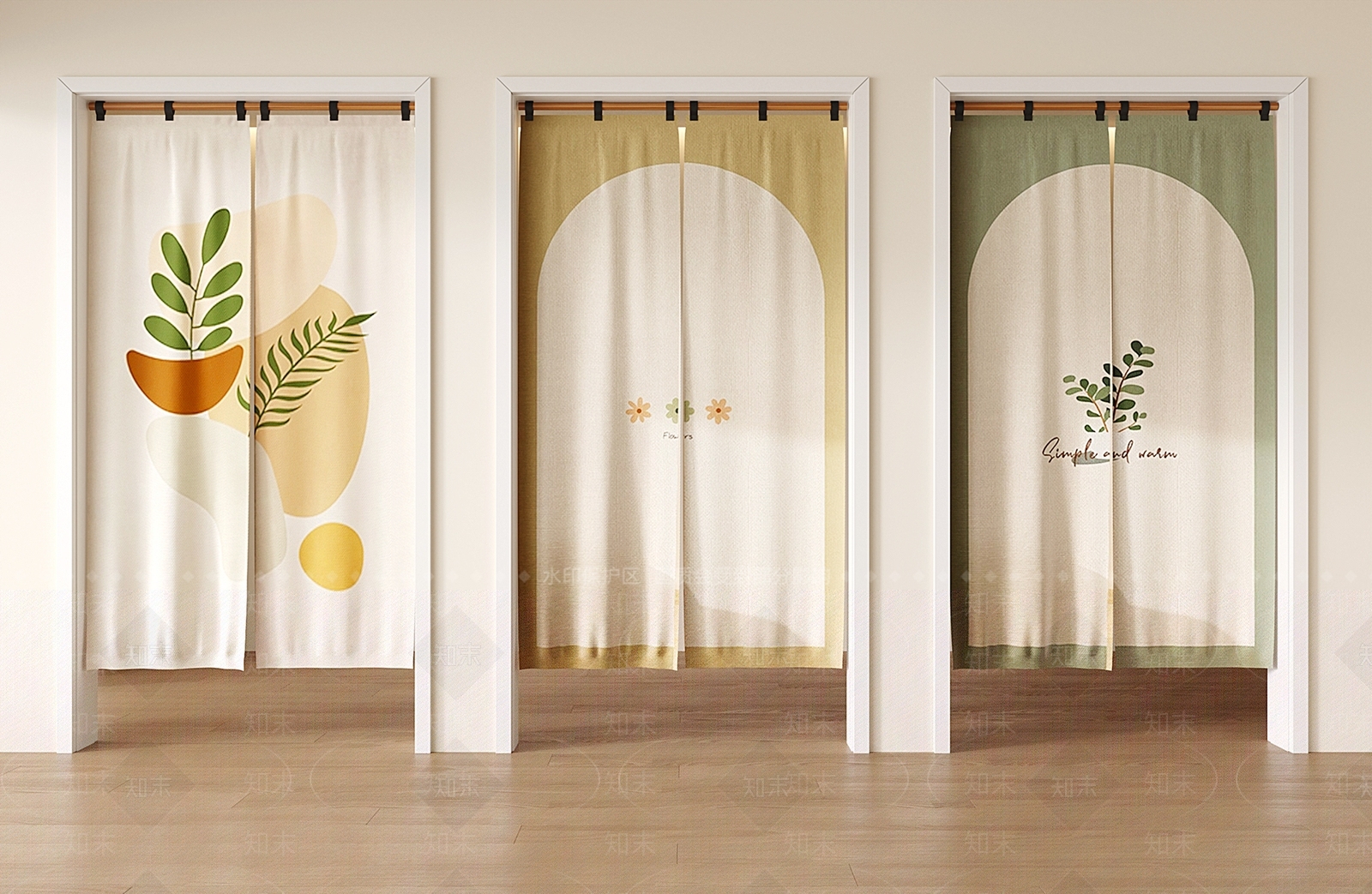 现代门帘3D模型下载【ID:1185574071】