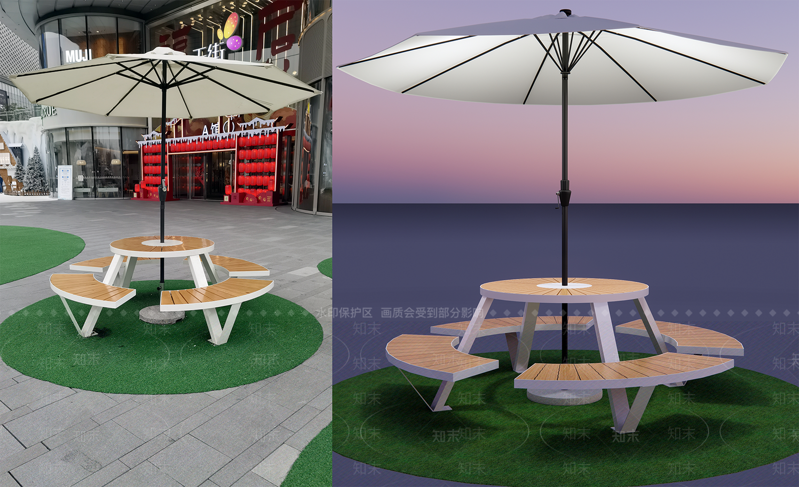 现代景观座椅SU模型下载【ID:1185576265】