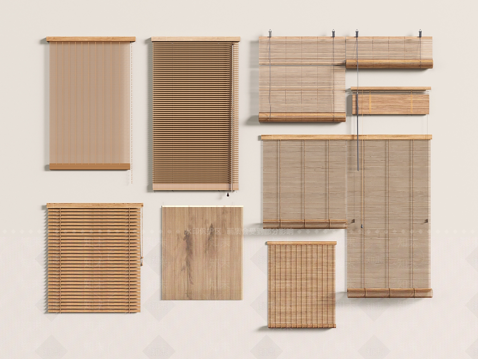 中式窗帘SU模型下载【ID:1185576191】