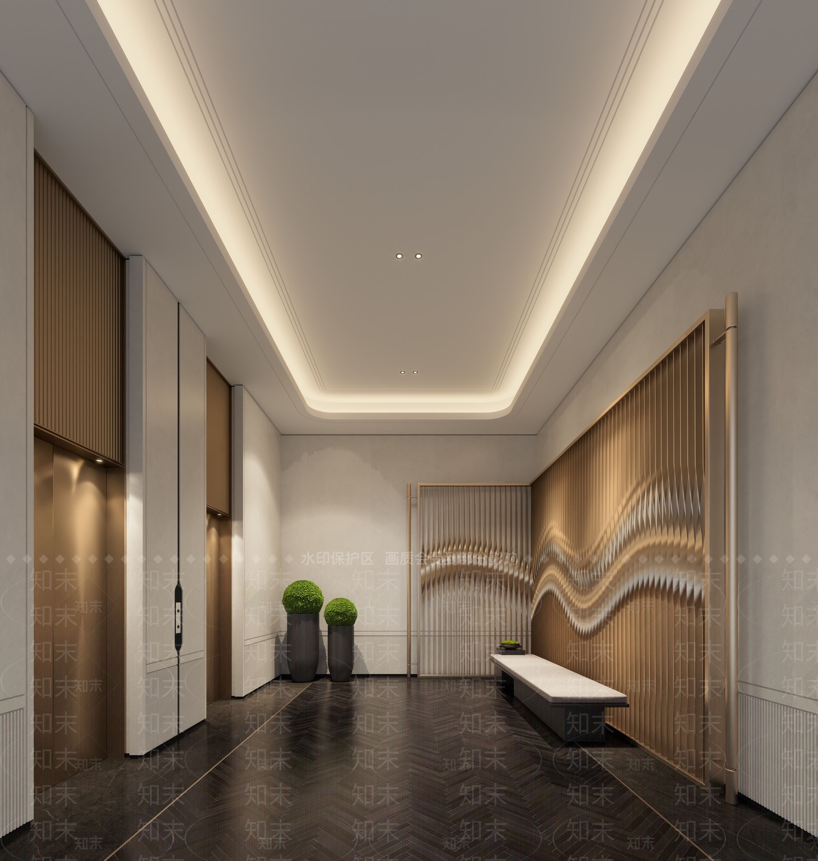 现代电梯间3D模型下载【ID:1185579971】