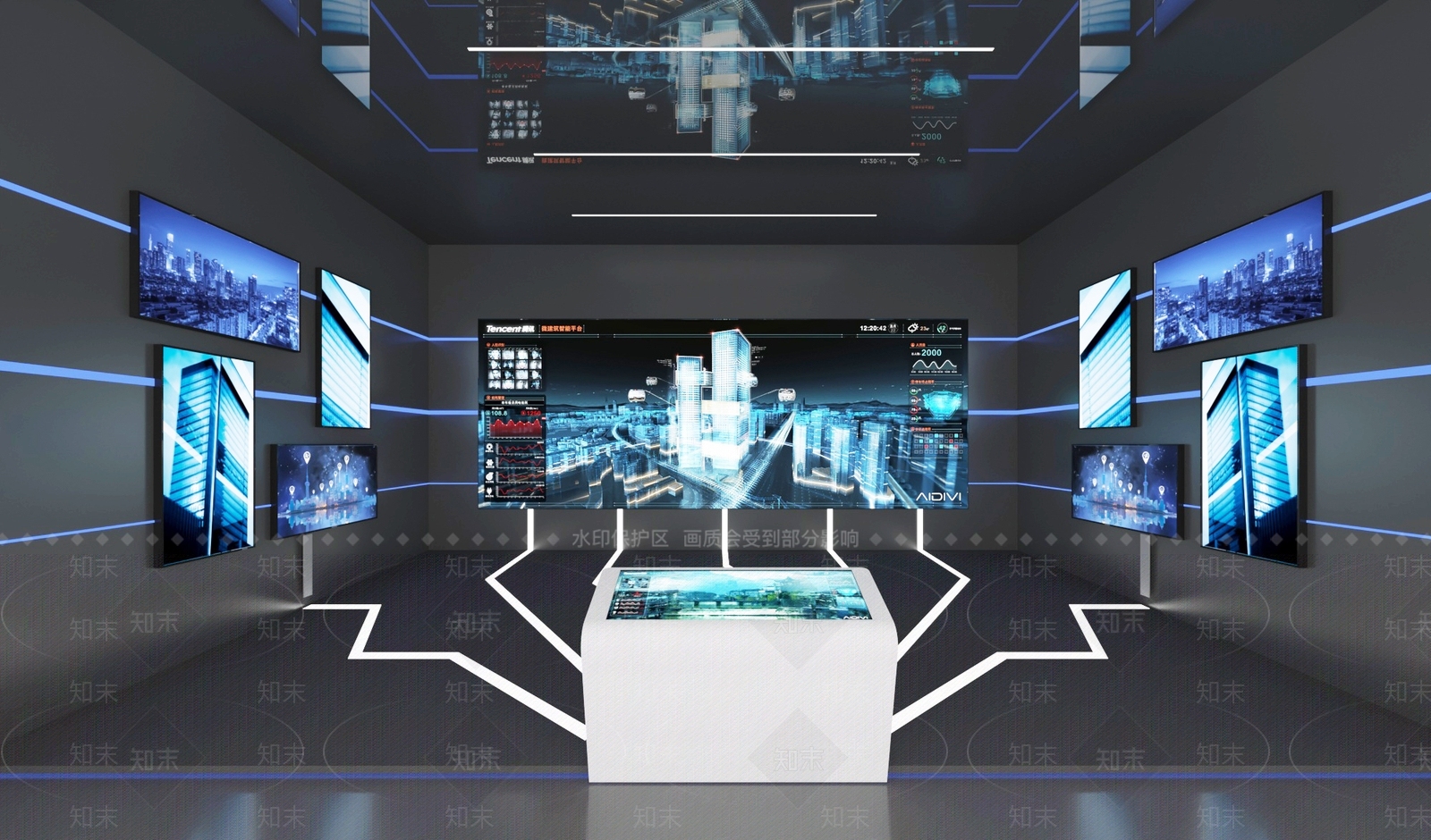 现代科技展厅SU模型下载【ID:1185581756】