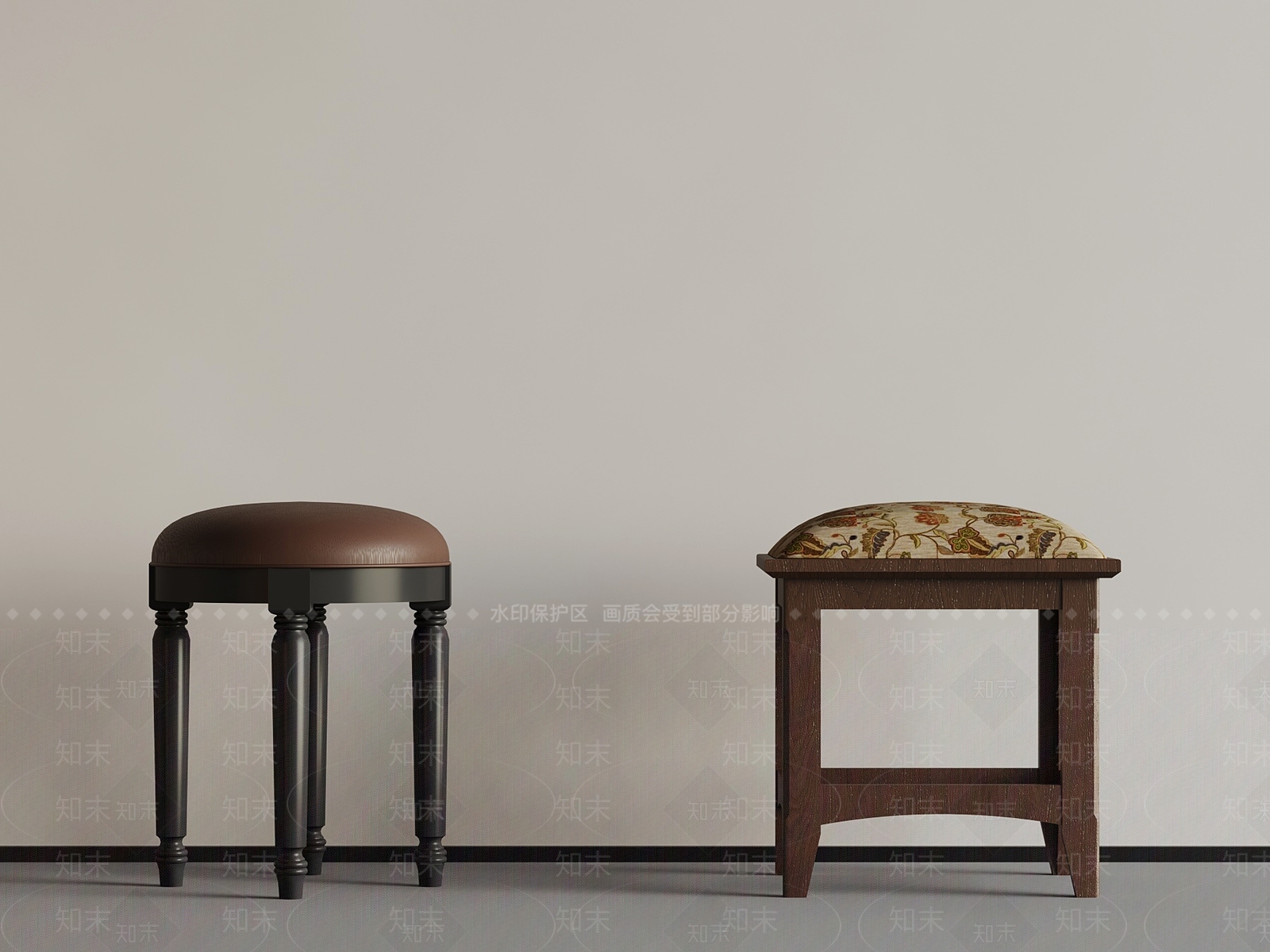 法式其他凳子3D模型下载【ID:1185582145】