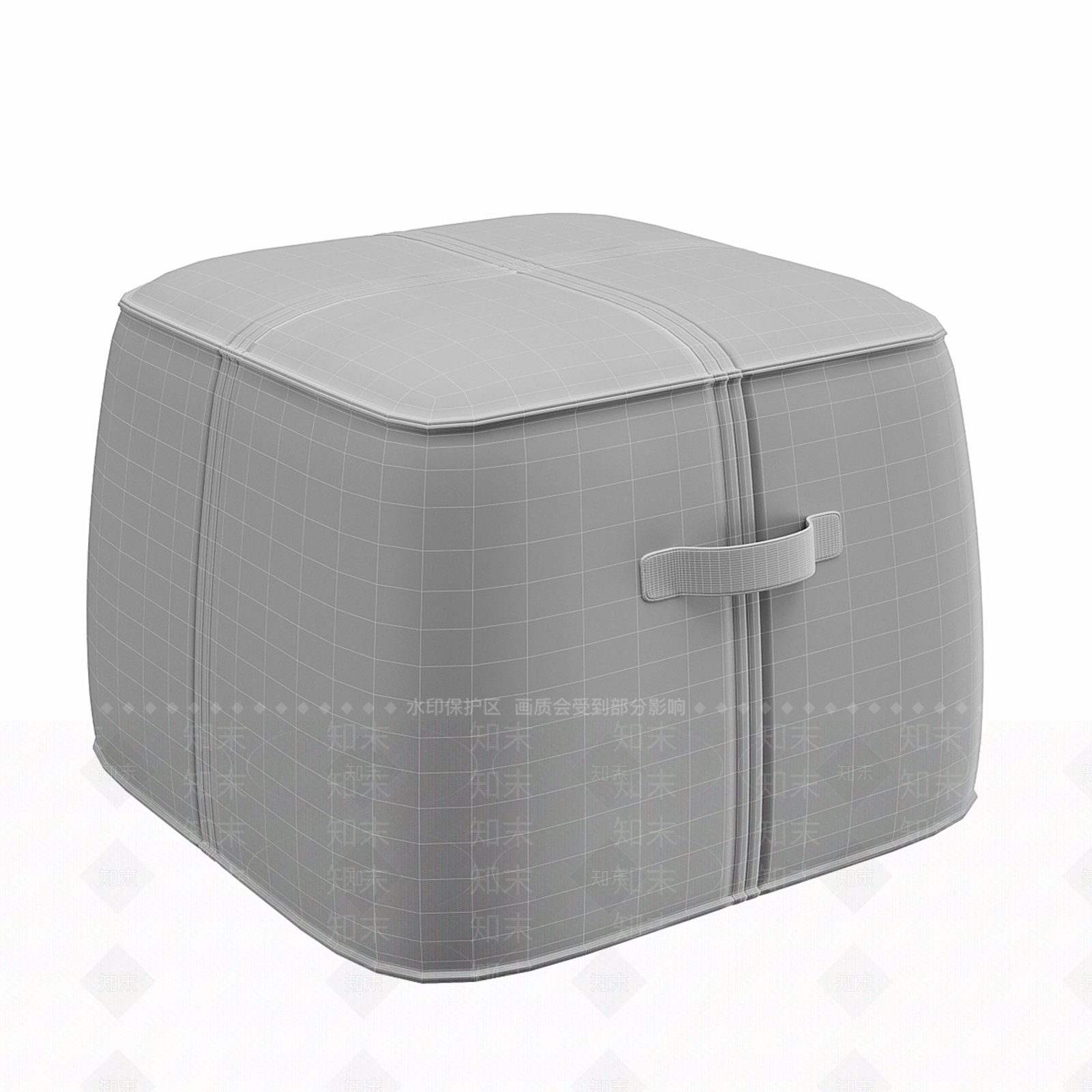 现代轻奢沙发凳3D模型下载【ID:1185586739】