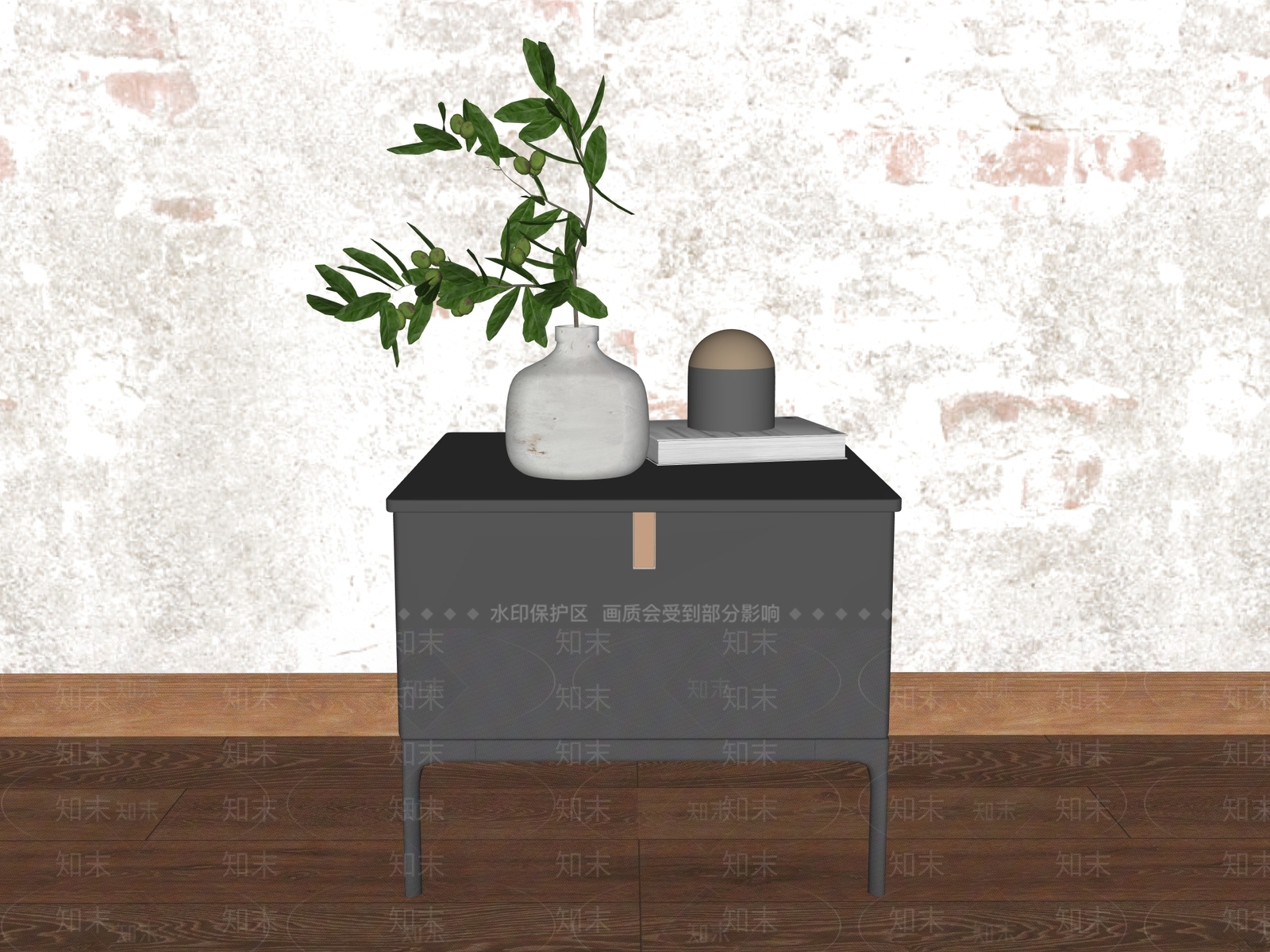 现代床头柜SU模型下载【ID:1185587618】