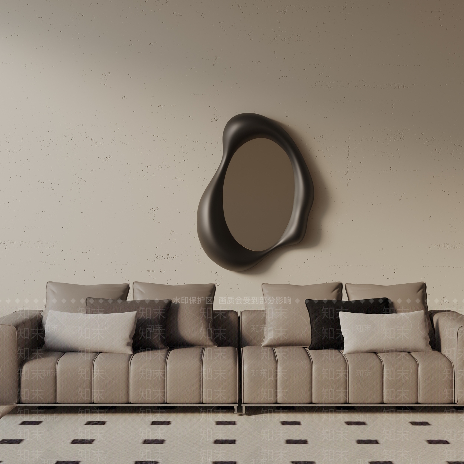 现代三人沙发3D模型下载【ID:1185589736】