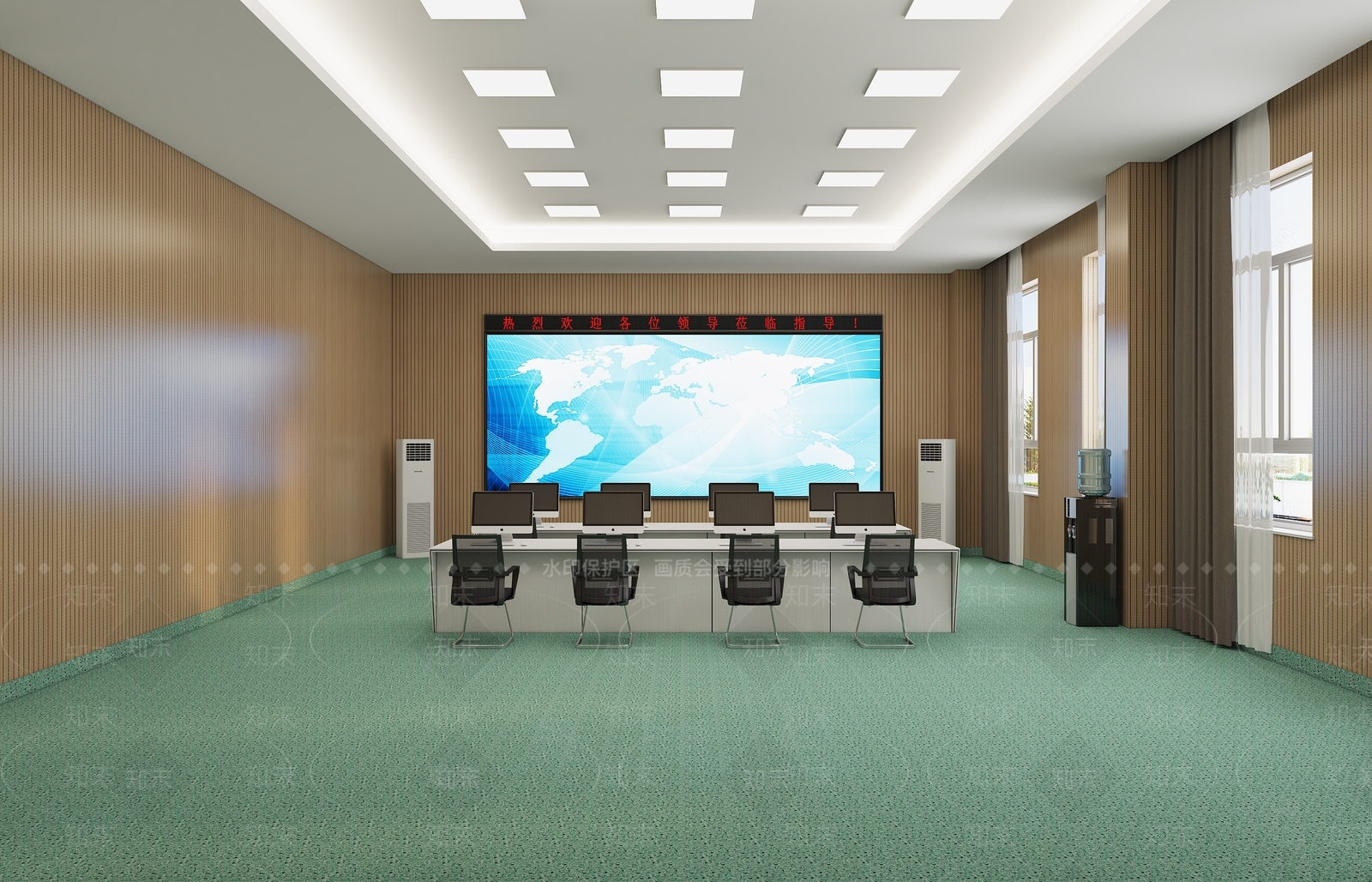 现代原木报告厅3D模型下载【ID:1185592704】