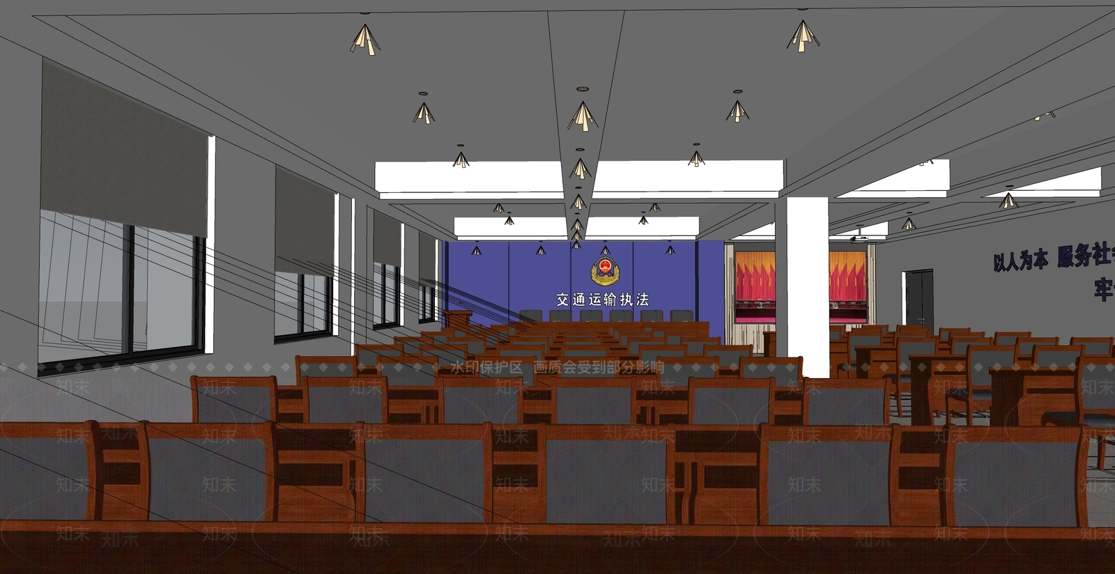 现代会议室SU模型下载【ID:1185593882】
