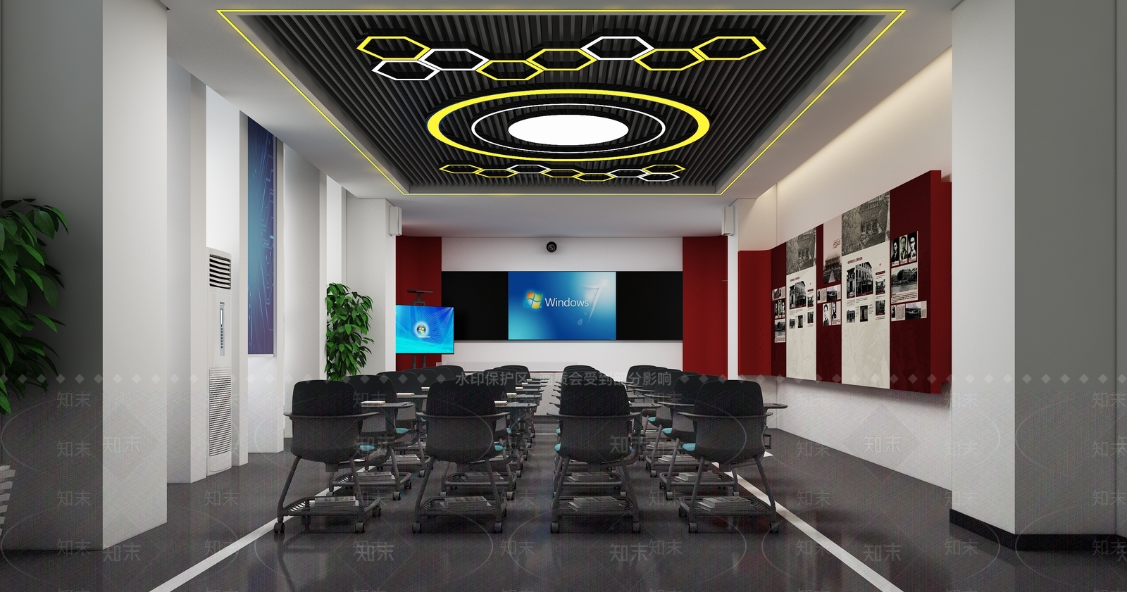 现代教室3D模型下载【ID:1185594383】