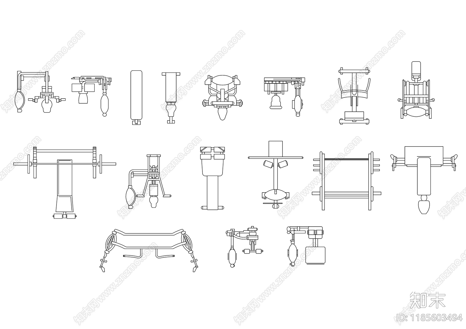 现代运动器材施工图下载【ID:1185603494】