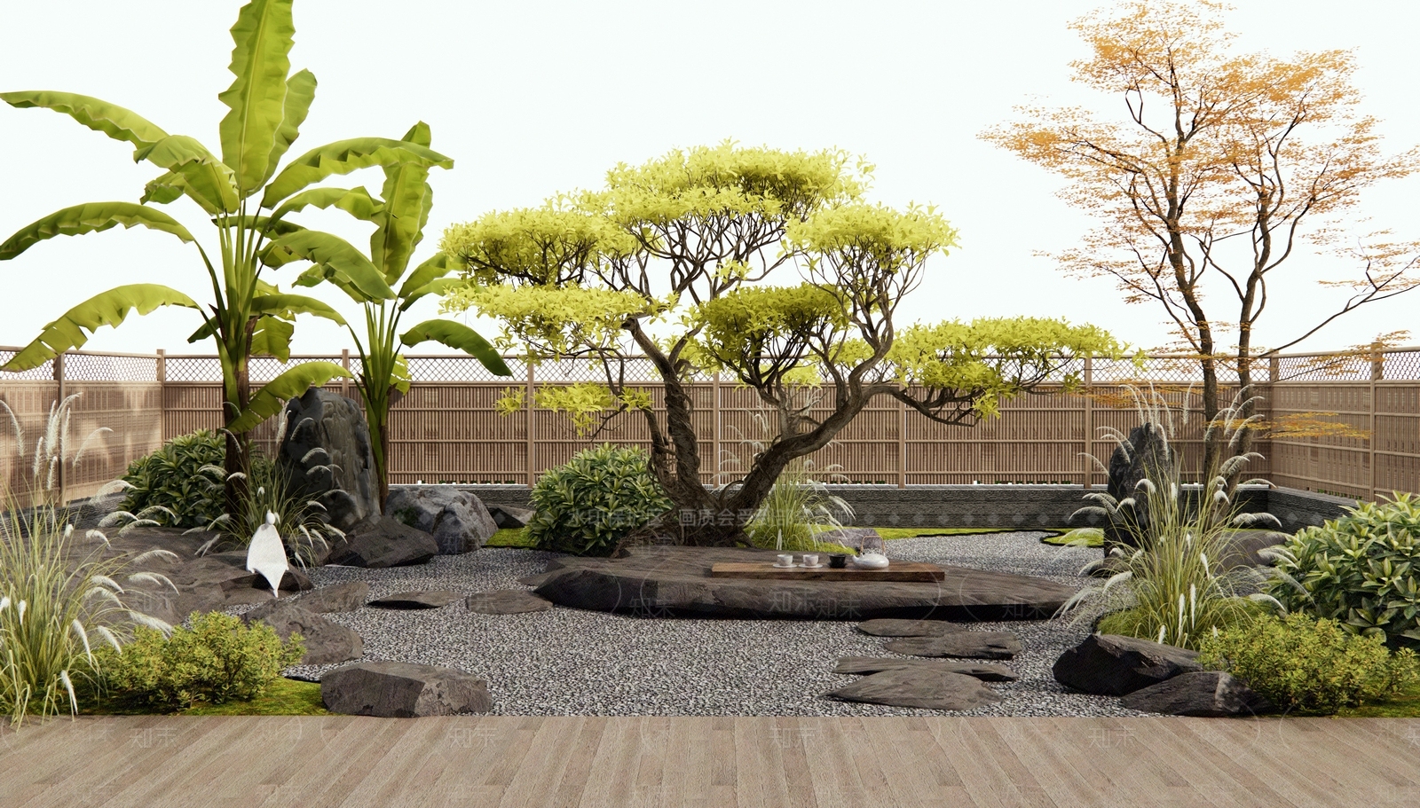 新中式日式庭院3D模型下载【ID:1185604119】