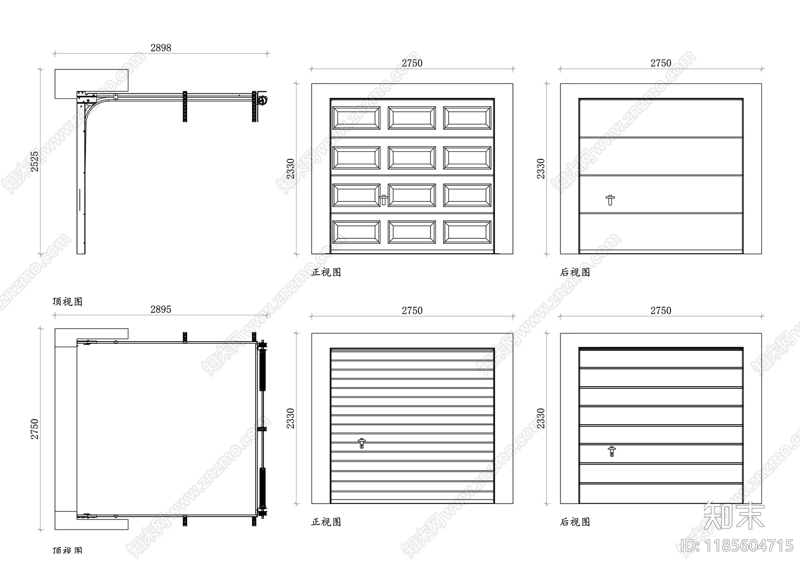 现代综合门窗施工图下载【ID:1185604715】