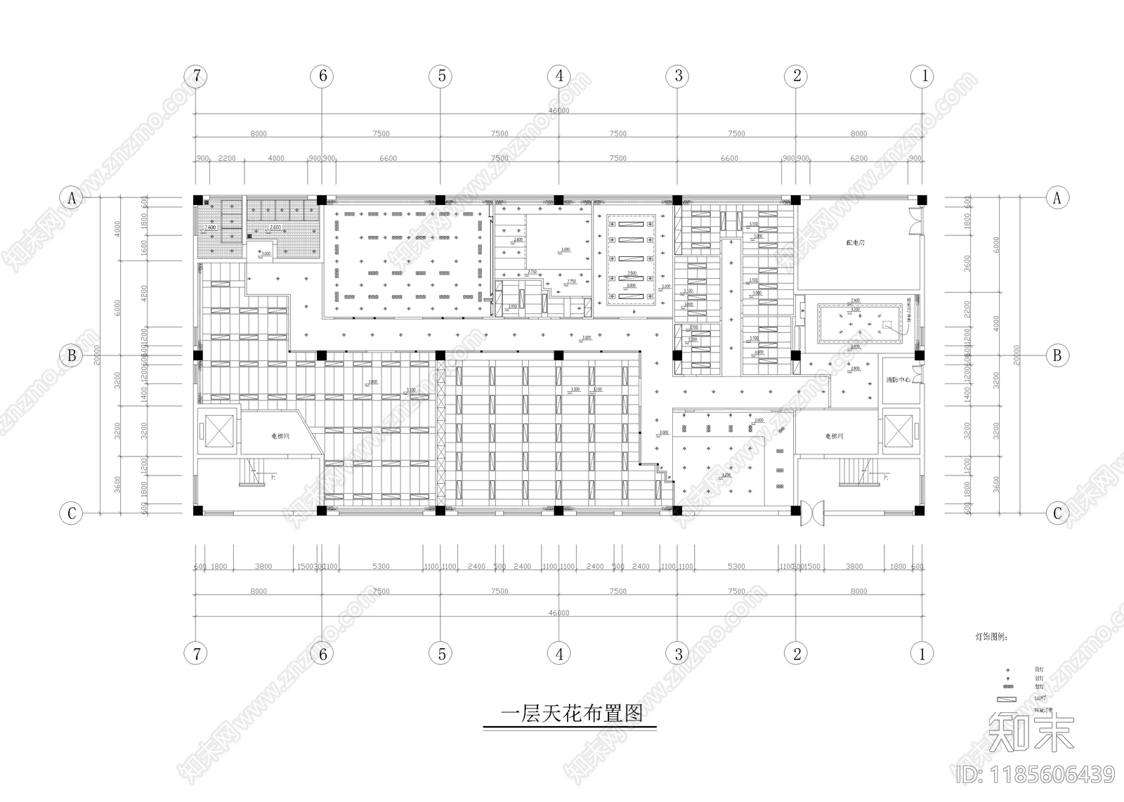 现代整体办公空间cad施工图下载【ID:1185606439】