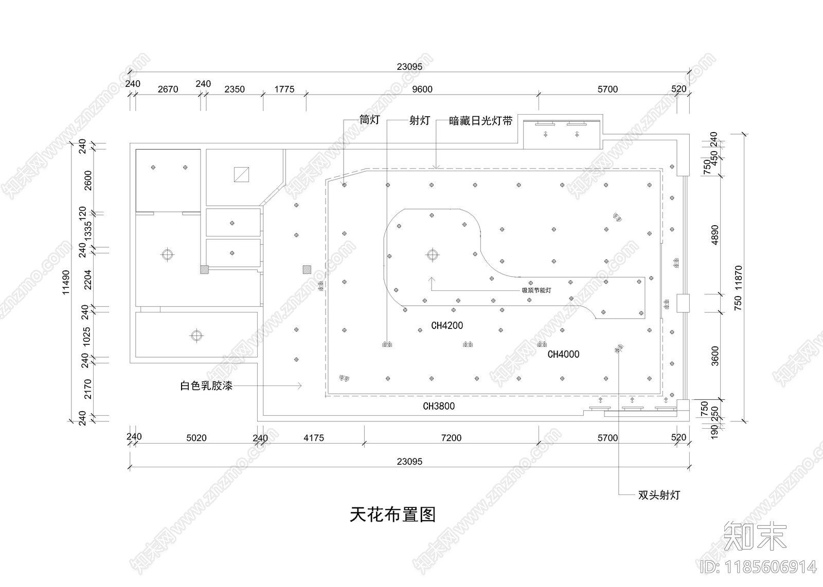 现代服装店cad施工图下载【ID:1185606914】