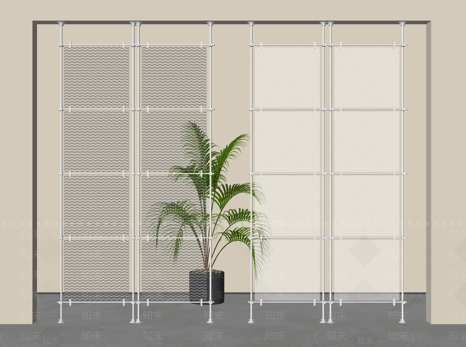 现代隔断SU模型下载【ID:1185610542】