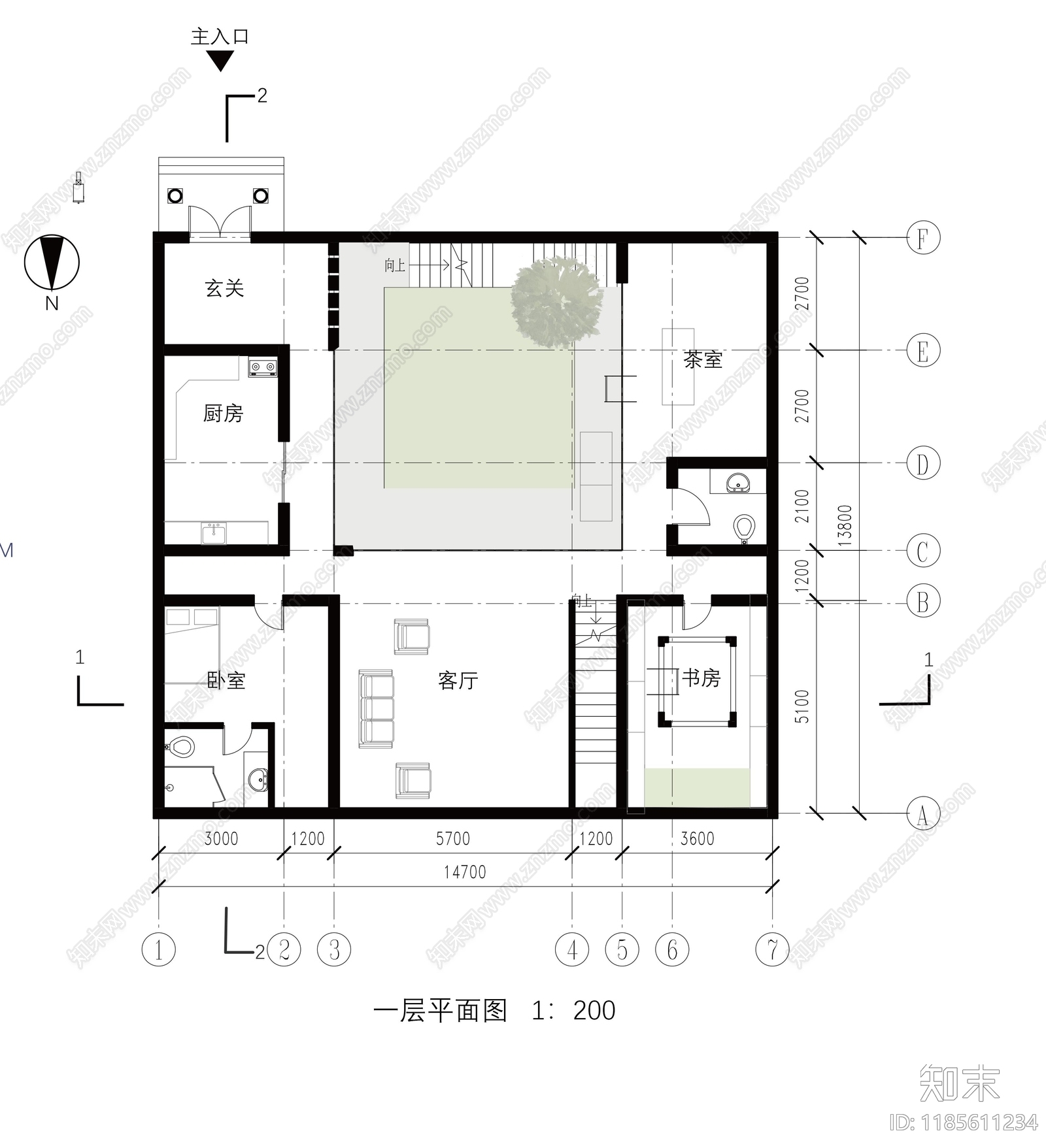 新中式四合院施工图下载【ID:1185611234】