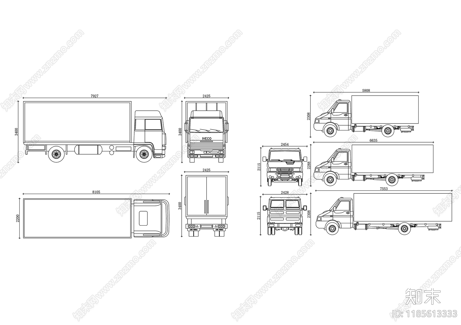 现代交通工具图库施工图下载【ID:1185613333】