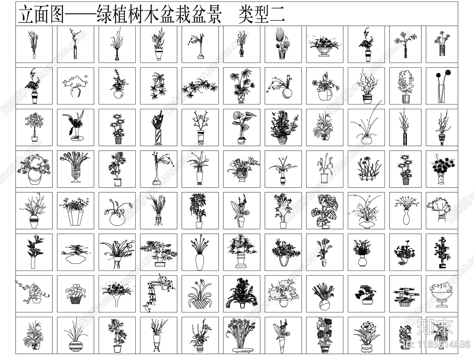 2025最新超全CAD绿植图库cad施工图下载【ID:1185614838】