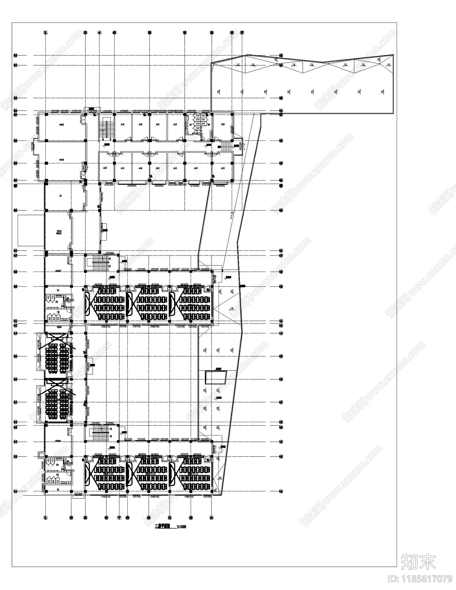 现代学校建筑cad施工图下载【ID:1185617079】