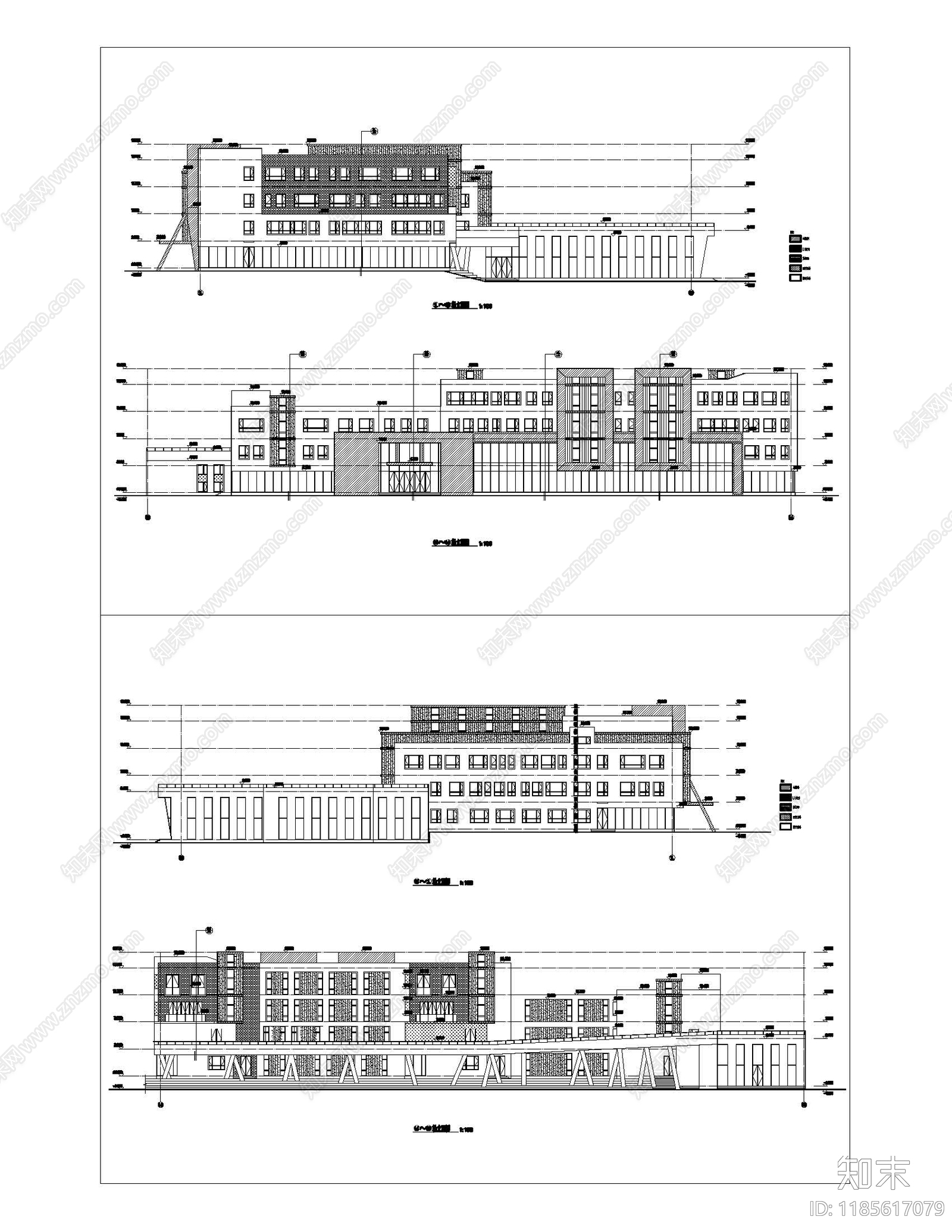 现代学校建筑cad施工图下载【ID:1185617079】