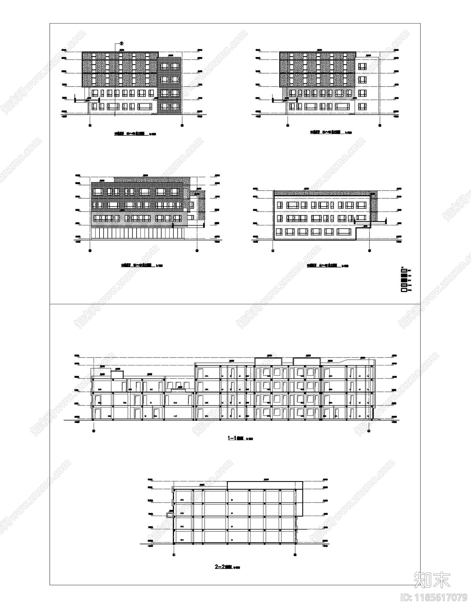 现代学校建筑cad施工图下载【ID:1185617079】