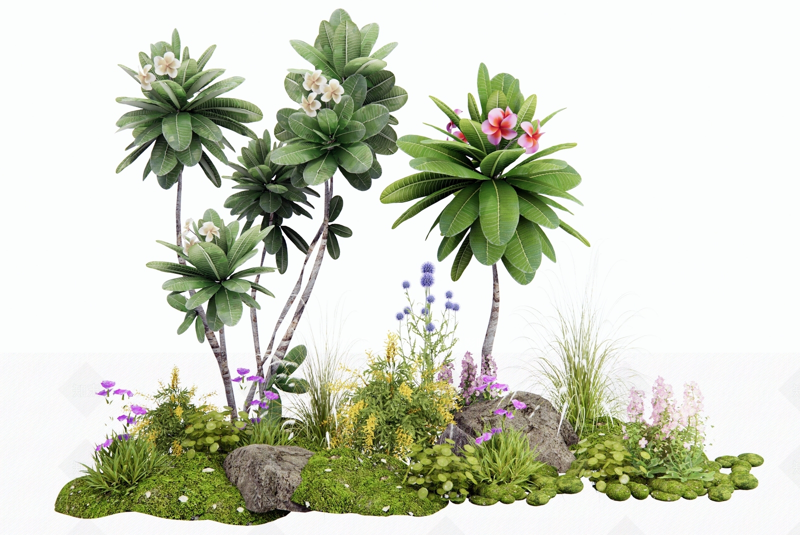 植物堆3D模型下载【ID:1185617631】