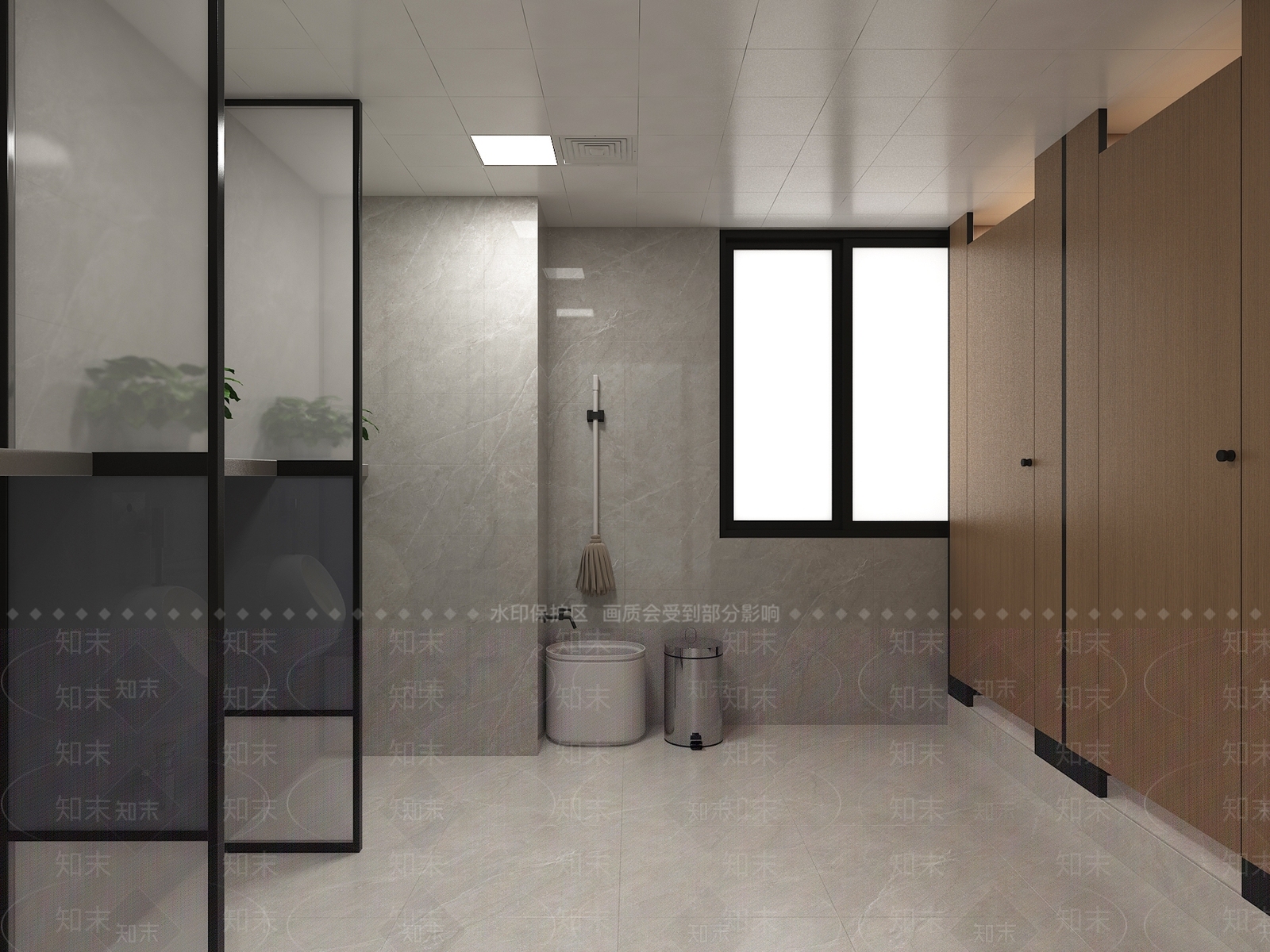 现代简约公共卫生间3D模型下载【ID:1185618253】