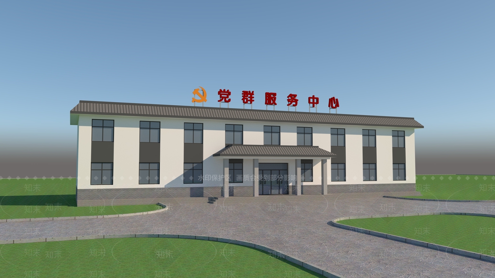 新中式中式其他公共建筑3D模型下载【ID:1185624144】