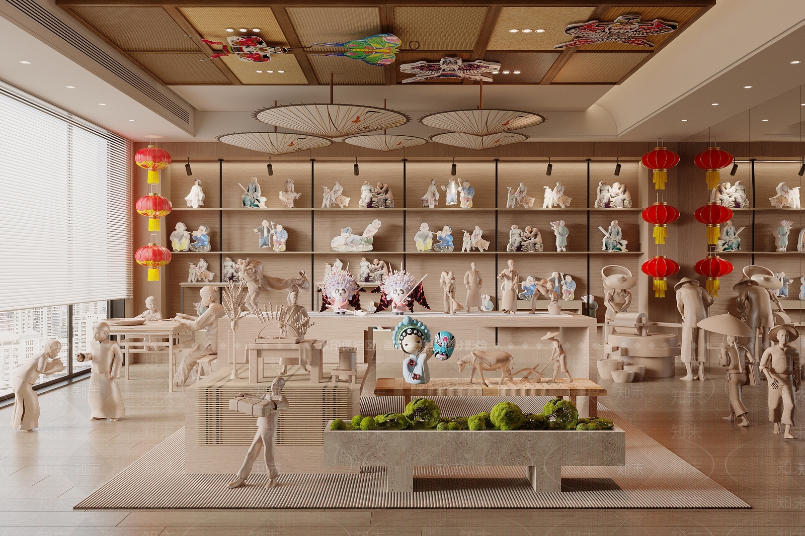 新中式文化展厅SU模型下载【ID:1185627890】