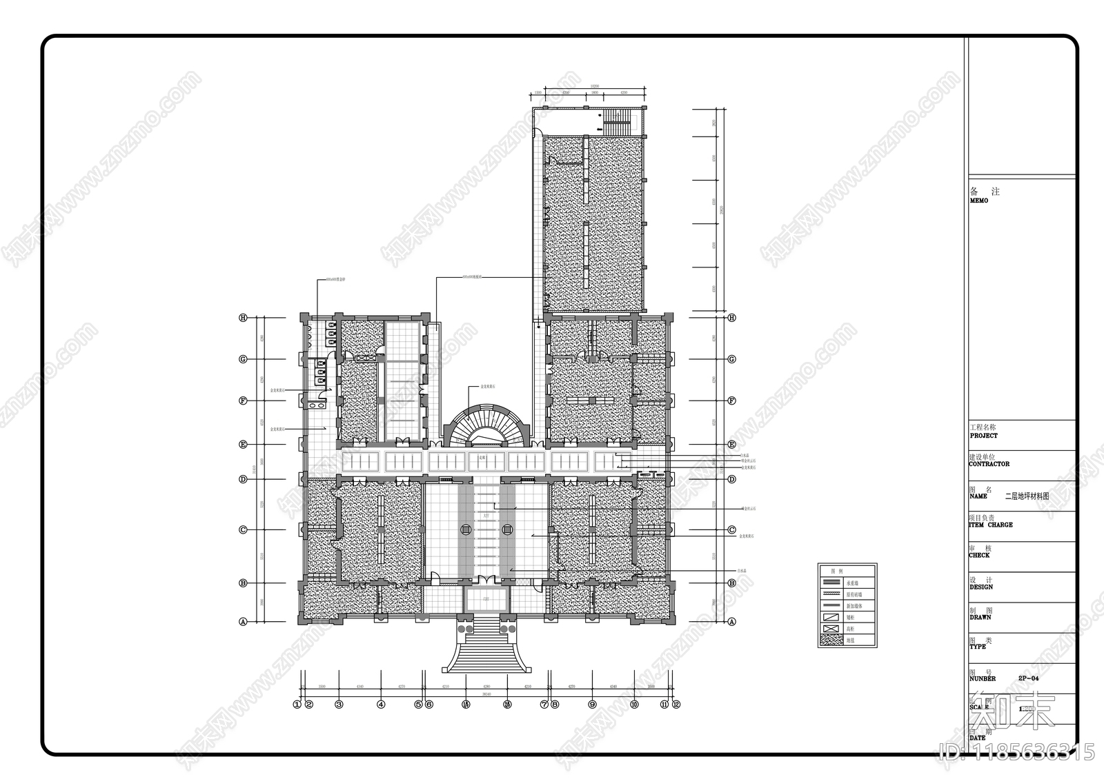 现代整体办公空间cad施工图下载【ID:1185636315】
