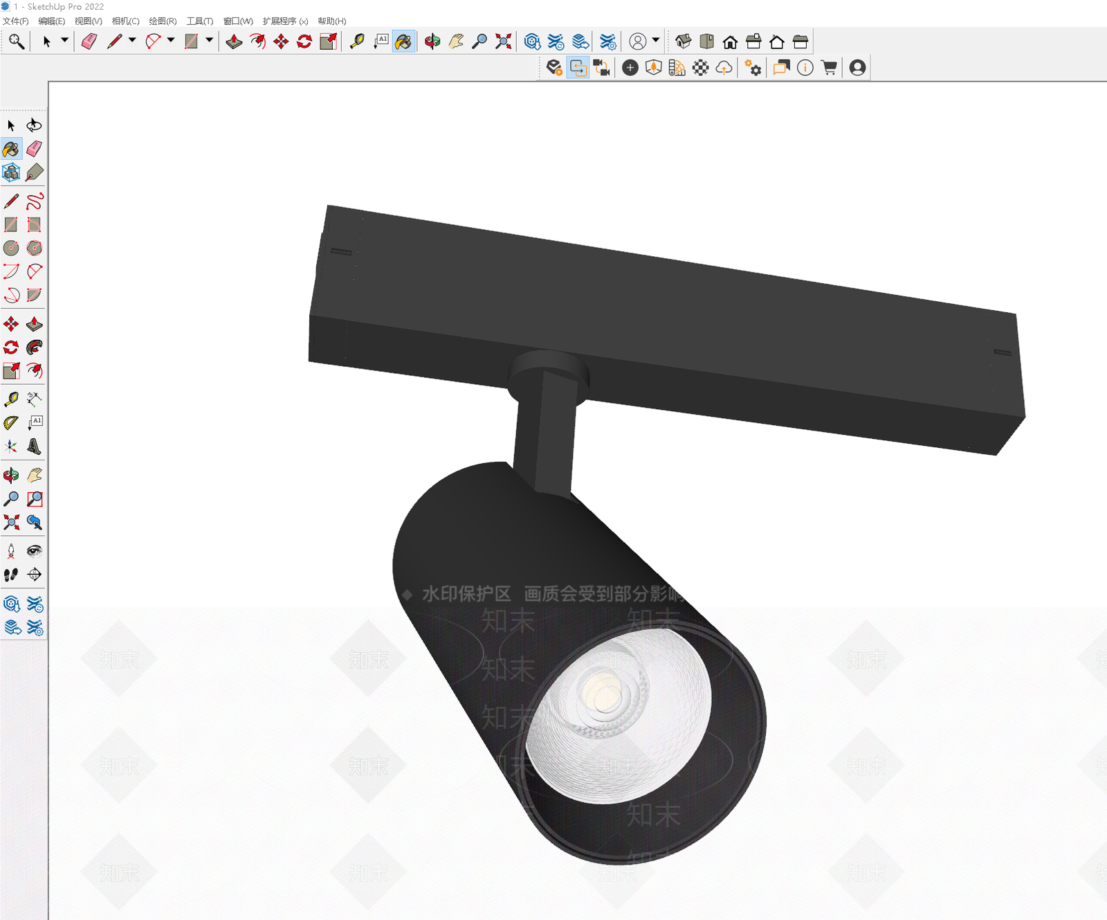 现代简约筒灯射灯SU模型下载【ID:1185632235】