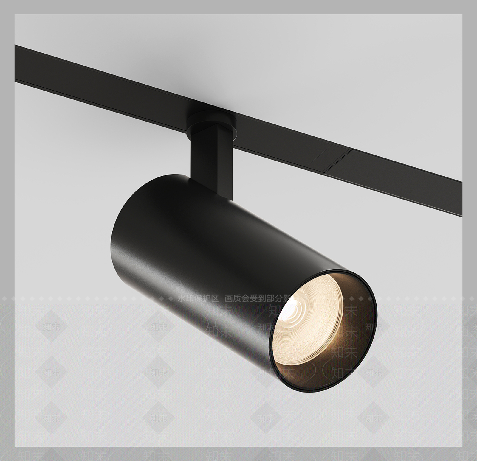 现代轻奢筒灯射灯组合3D模型下载【ID:1185672113】