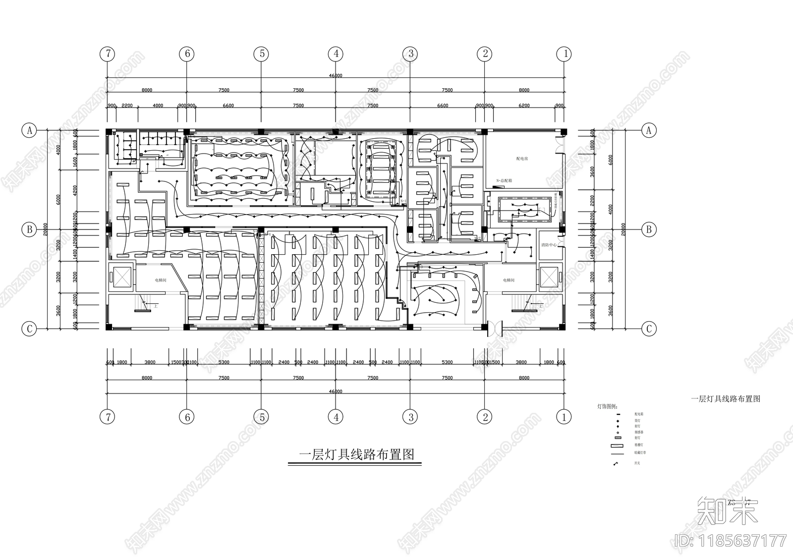 现代整体办公空间cad施工图下载【ID:1185637177】