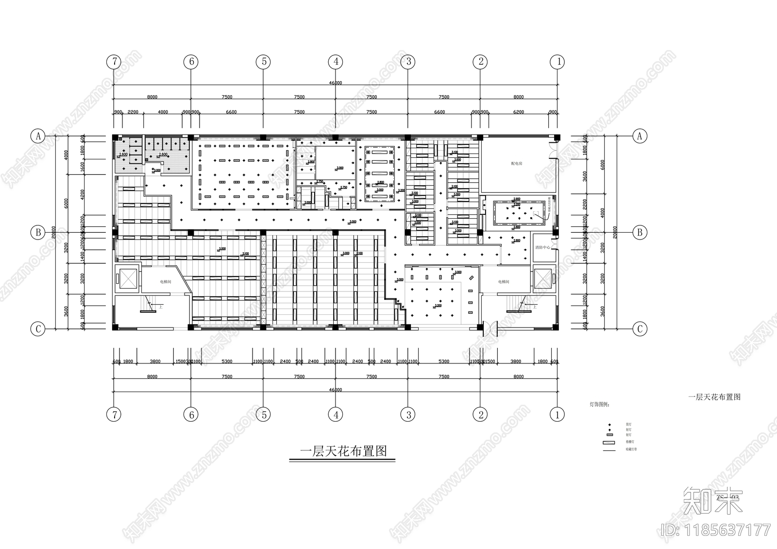 现代整体办公空间cad施工图下载【ID:1185637177】