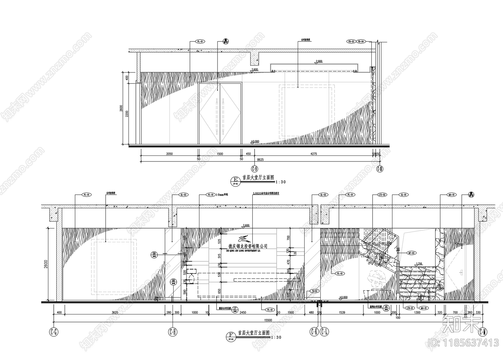 现代整体办公空间cad施工图下载【ID:1185637413】