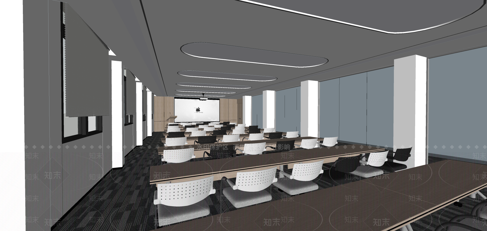 现代简约其他办公区域SU模型下载【ID:1185639434】