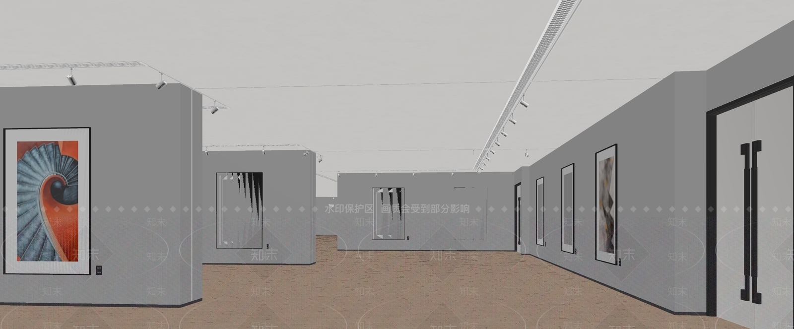 现代其他展厅SU模型下载【ID:1185639898】