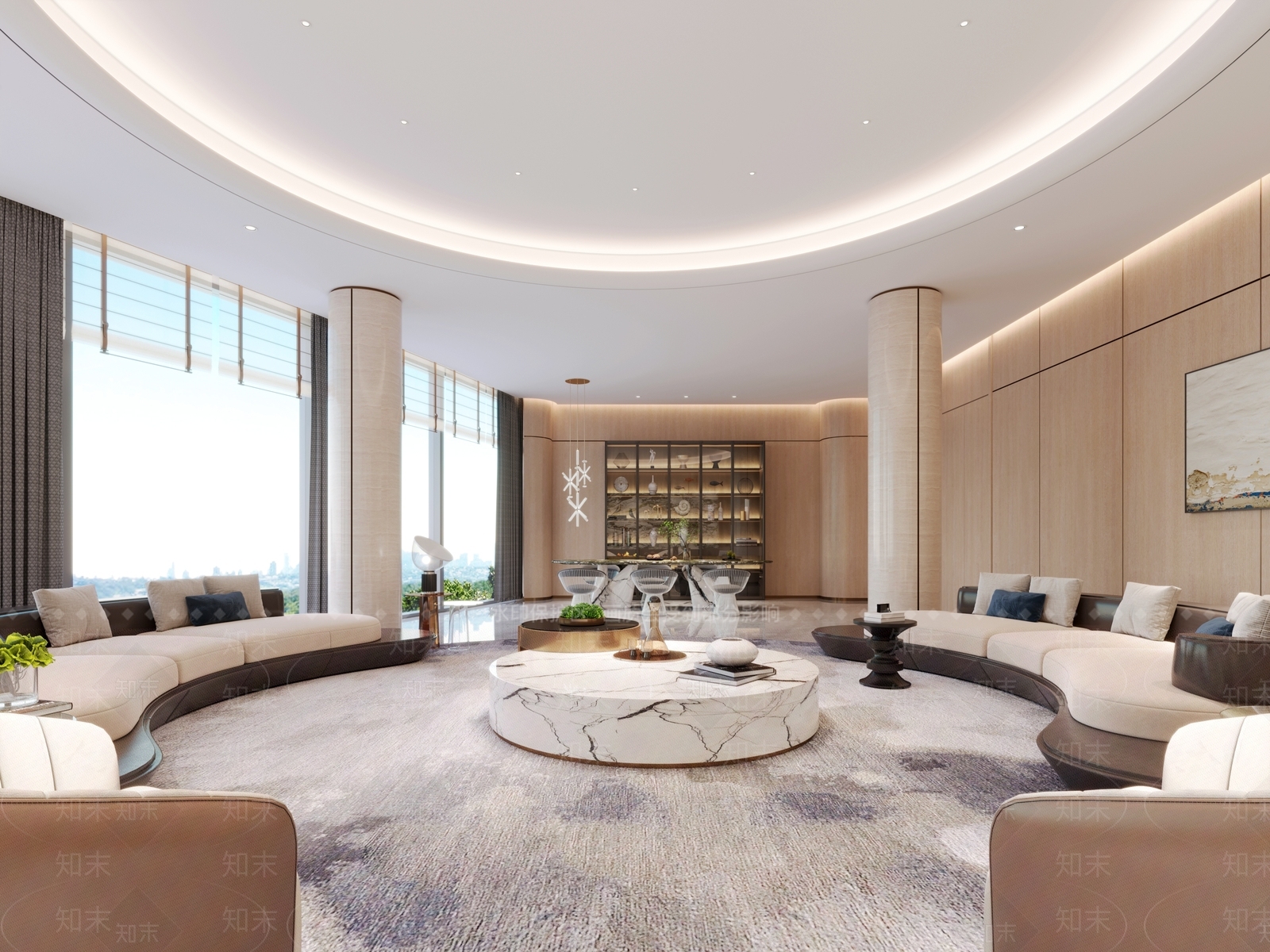 现代轻奢接待室3D模型下载【ID:1185640793】
