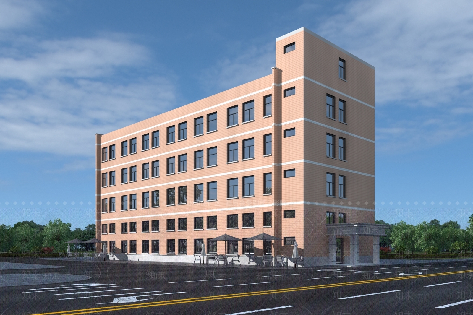 现代办公楼3D模型下载【ID:1185645295】
