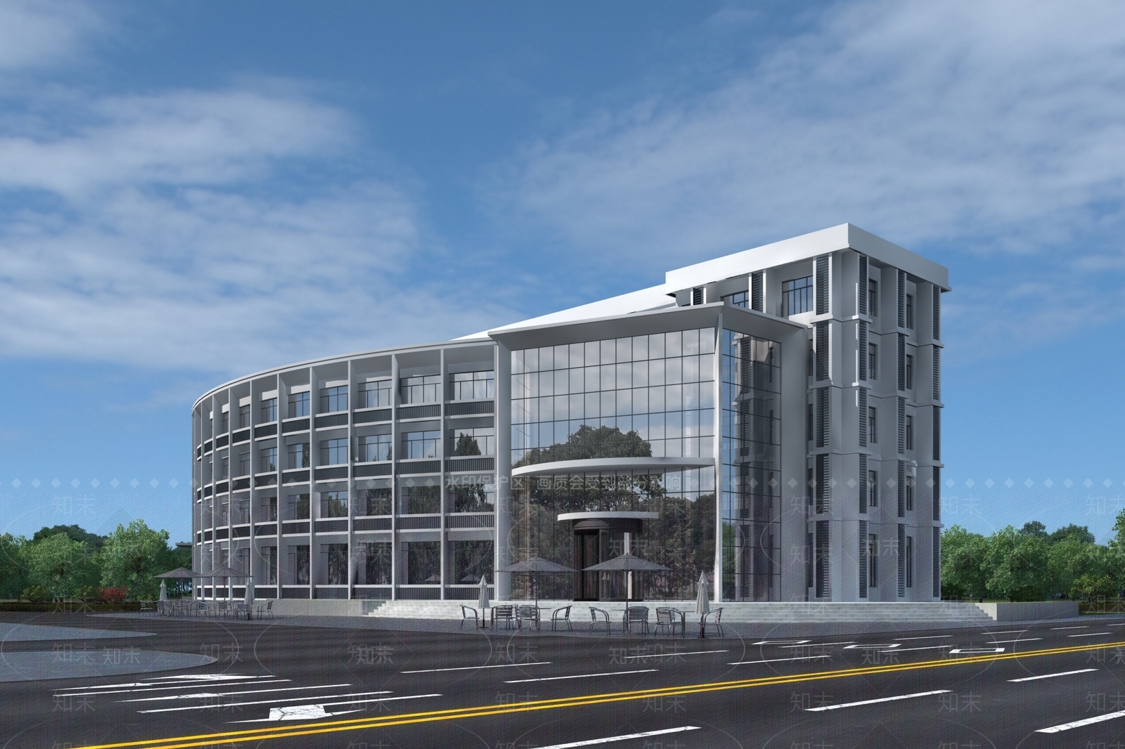 现代酒店外观3D模型下载【ID:1185645268】