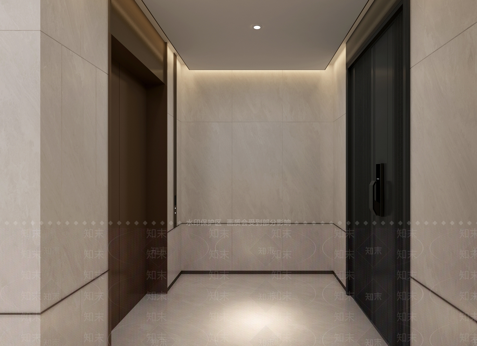 现代简约电梯间3D模型下载【ID:1185645732】