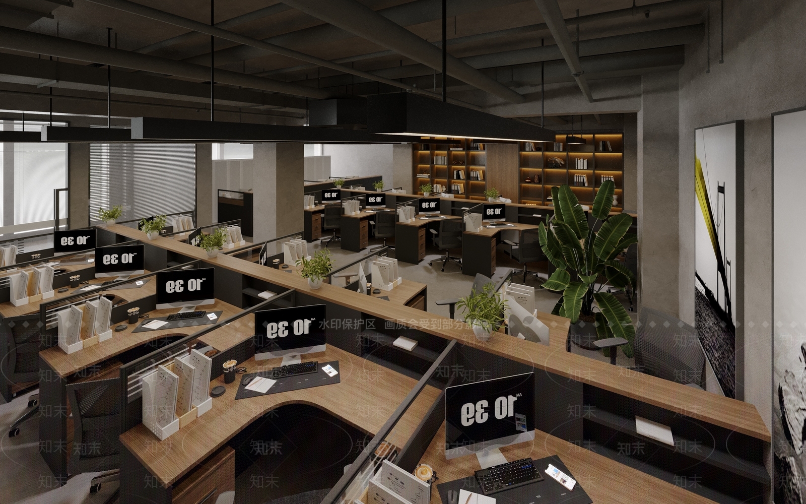 工业简约办公室3D模型下载【ID:1185647336】